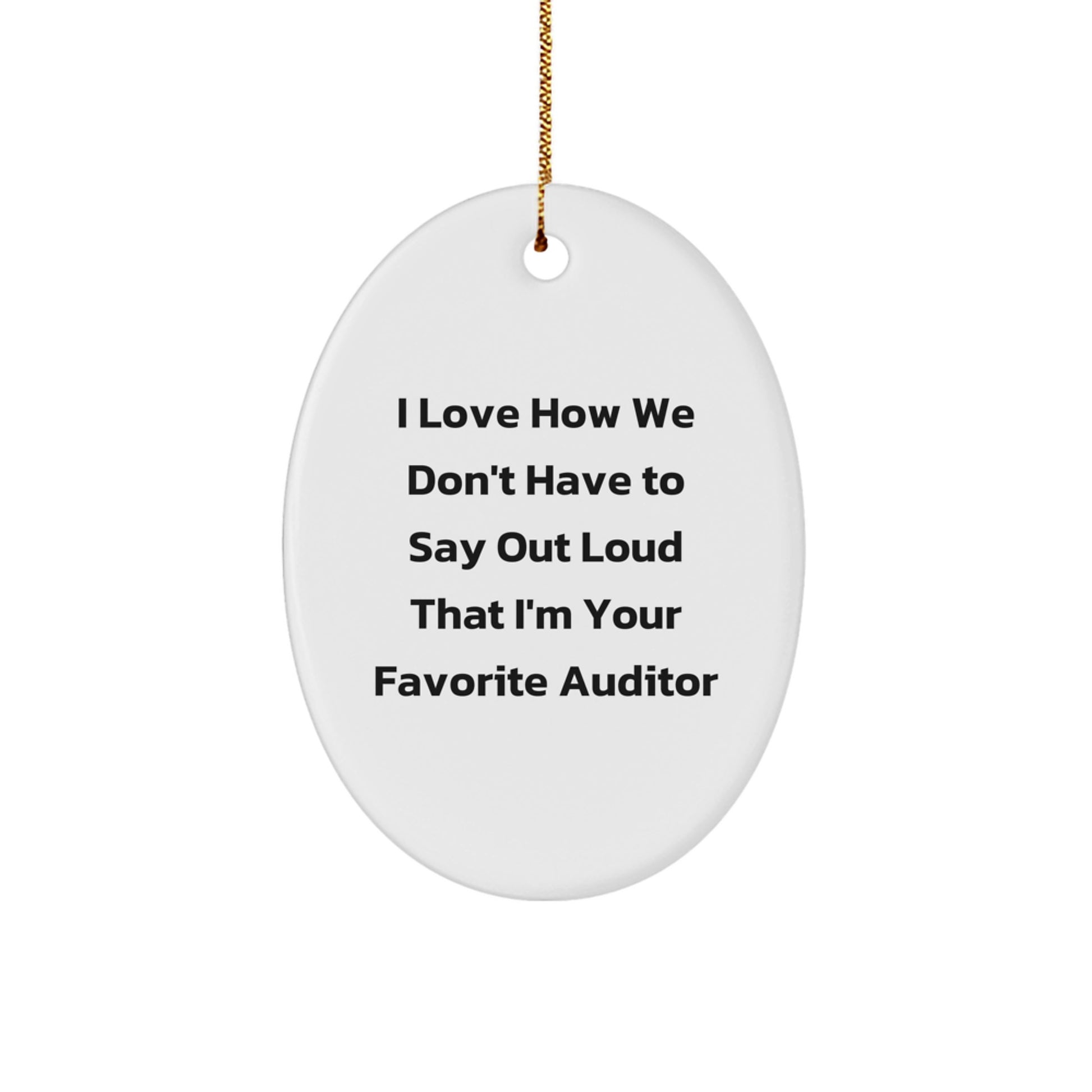 Funny Auditor Gifts from Friends and Family - Oval Ornament for Auditors - Unique Christmas Unique Gifts for Men or Women - Image 1