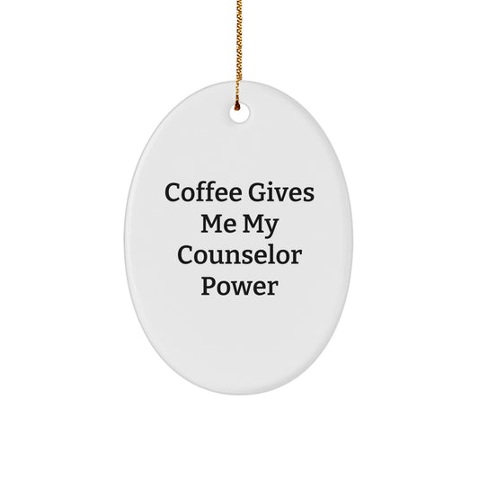 Funny Counselor Oval Ornament Gifts from Friends for Counselor Christmas Unique Gifts - Image 1