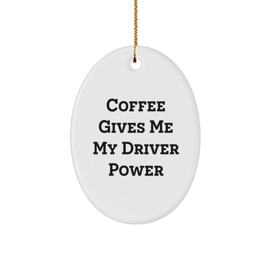 Funny Driver Oval Ornament Gifts from Friends - Christmas Unique Gifts for Him - Image 1