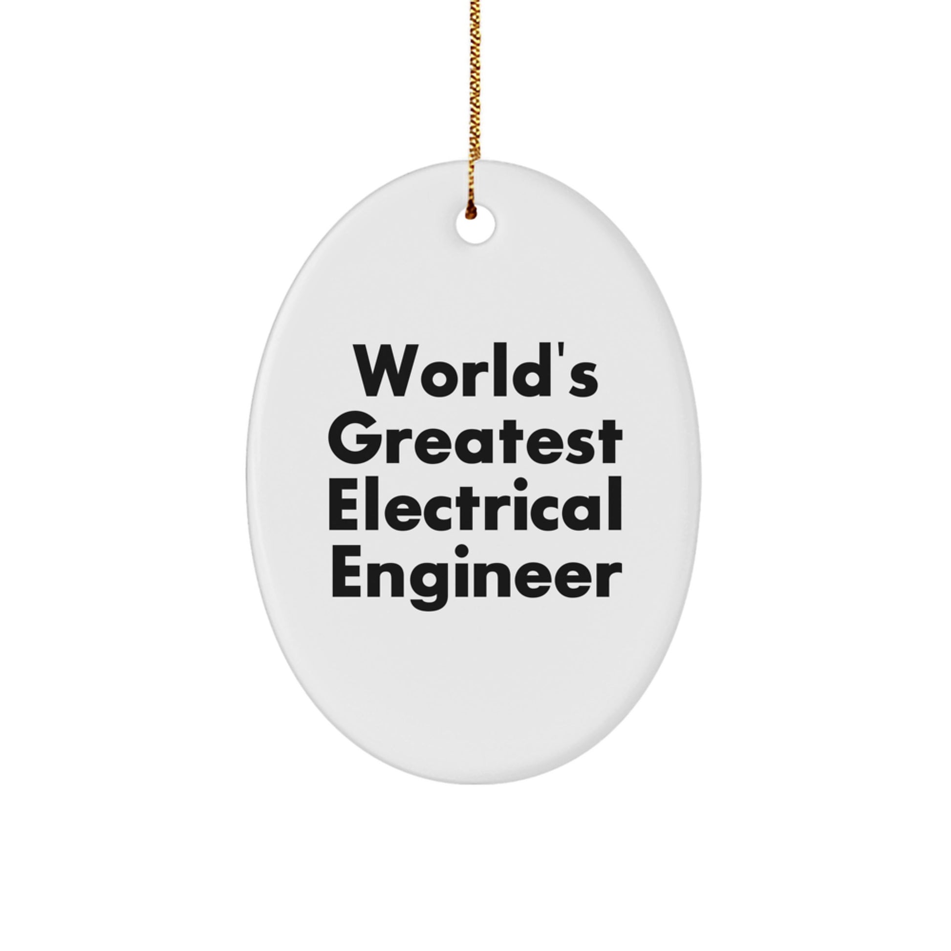 Funny Electrical Engineer Oval Ornament Gifts from Friends, Christmas Unique Gifts for Electrical Engineers - Image 1