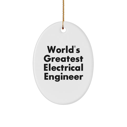 Funny Electrical Engineer Oval Ornament Gifts from Friends, Christmas Unique Gifts for Electrical Engineers - Image 1