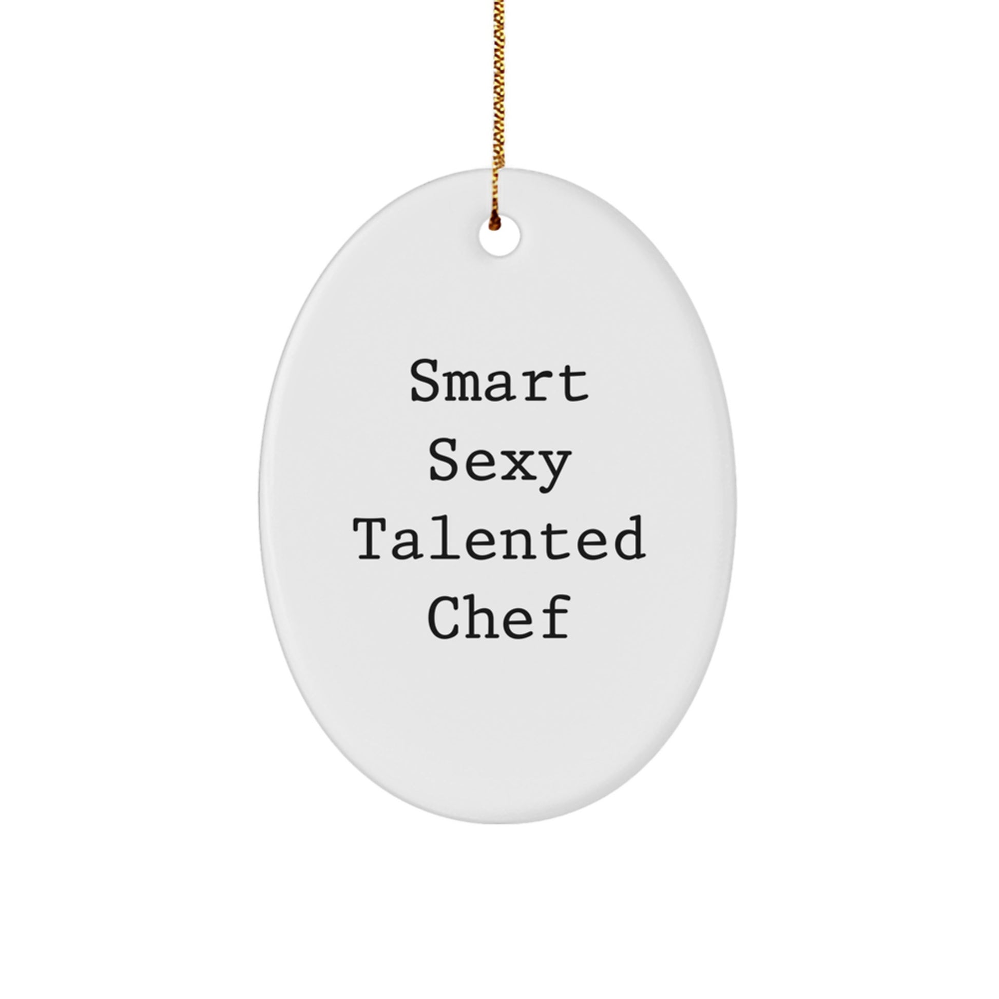 Funny Chef Quotes Oval Ornament for Kitchen Decor, Gifts for Men from Friends, Unique Christmas Unique Gifts for Chef - Image 1