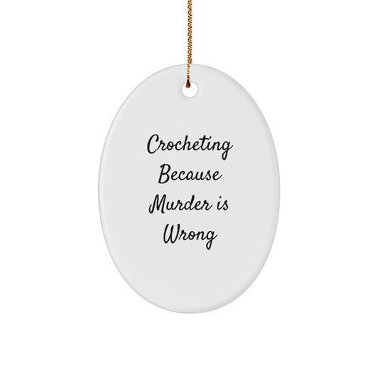 Unique Crocheting Oval Ornament Gifts from Men for Women Friends Family Christmas Decorations - Image 1