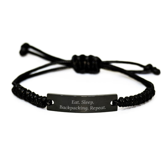 Funny Backpacking Rope Bracelet Gifts for Men Christmas Unique Ideas from Friends - Image 1