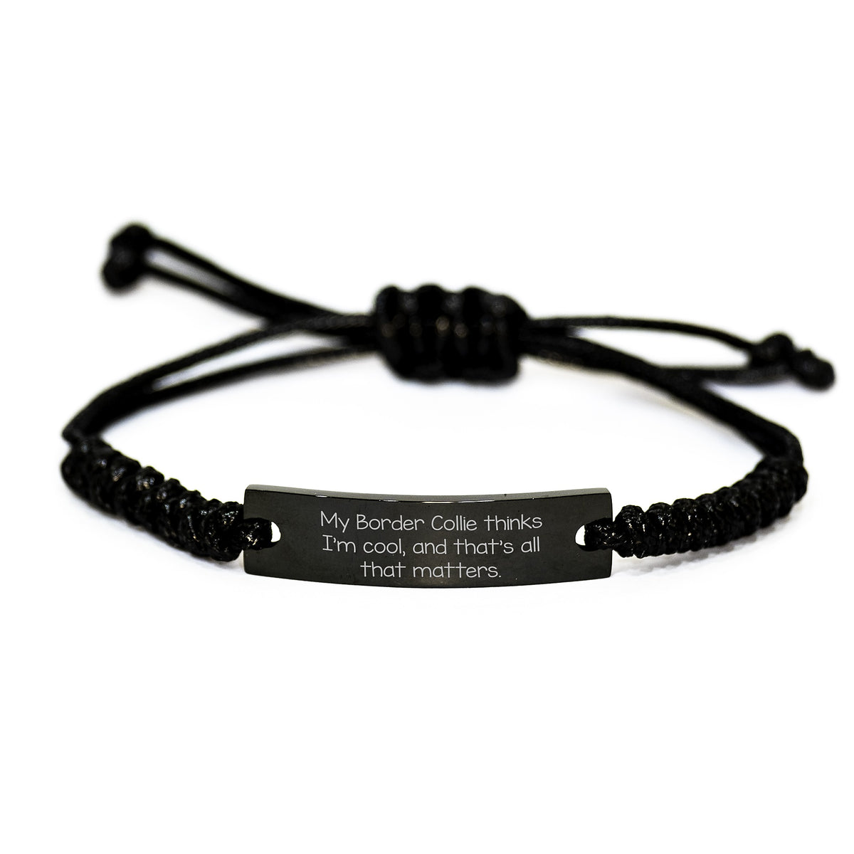 Funny Border Collie Dog Rope Bracelet Gifts from Men, Women, or Friends for Valentine's Unique Gifts, Border Collie Dog Lover Gifts - Image 1