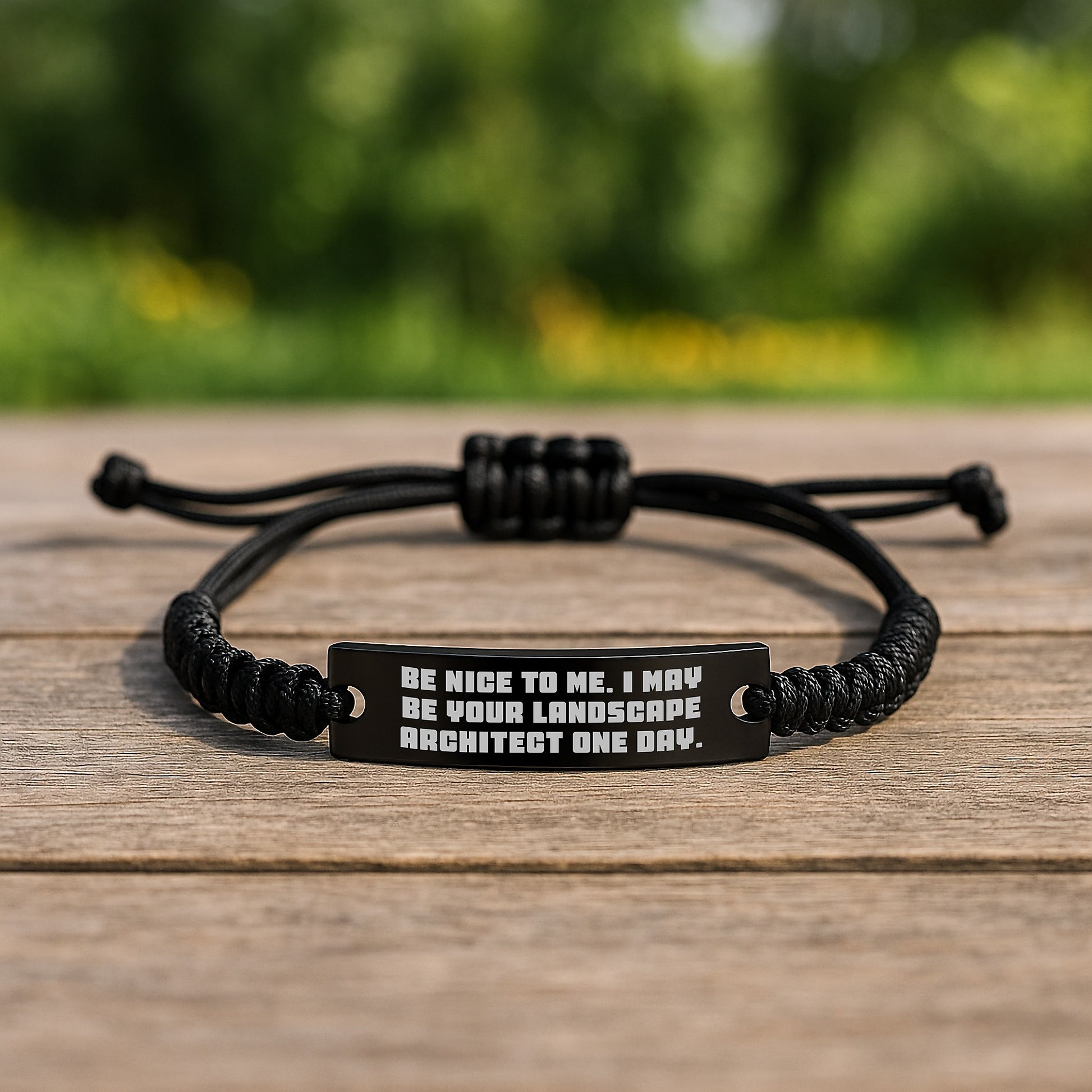Landscape Architect Rope Bracelet Gift for Him Funny Quote Birthday Unique Presents - Image 2
