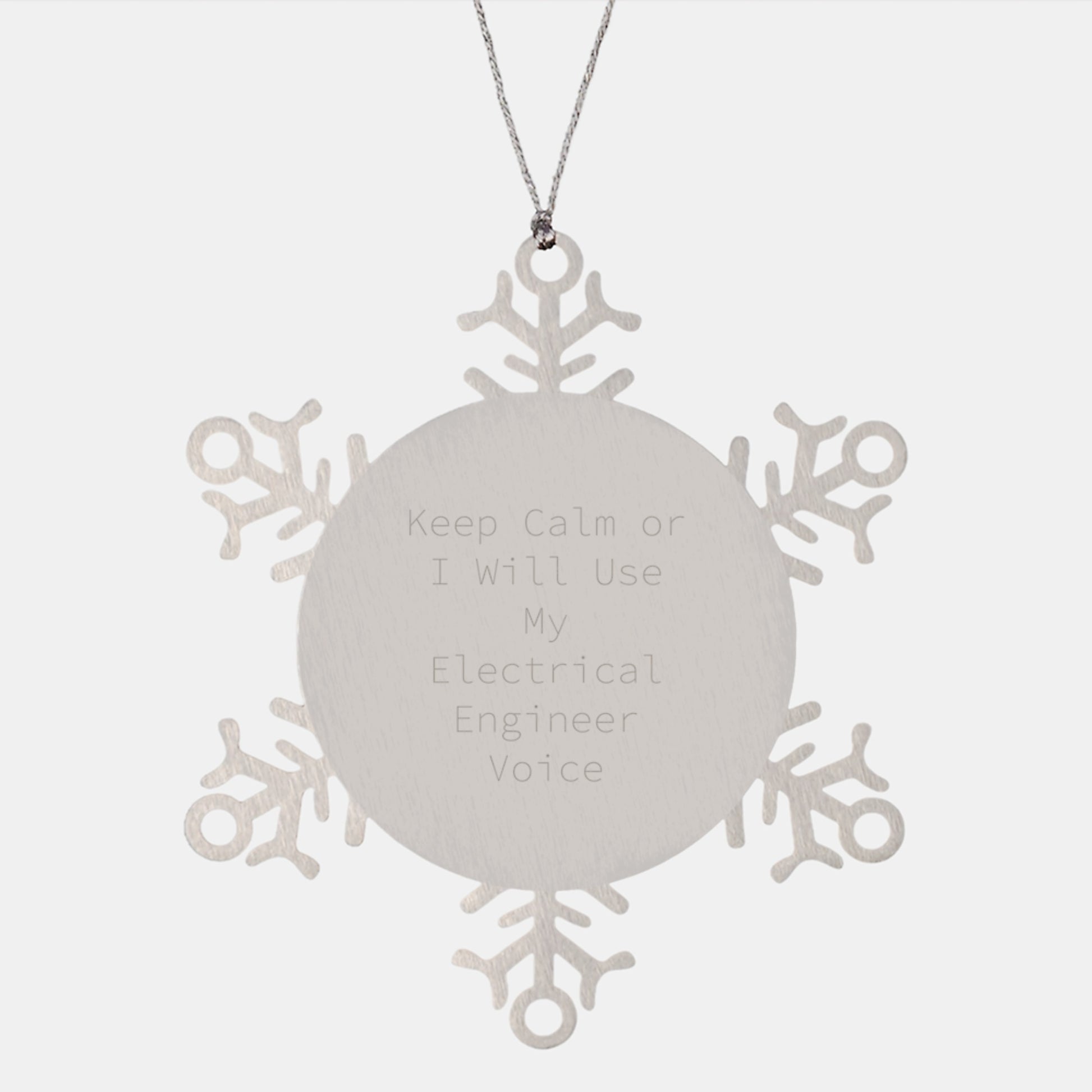 Unique Electrical Engineer Gifts from Men to Friends for Christmas - Snowflake Ornament Funny Quote - Image 1