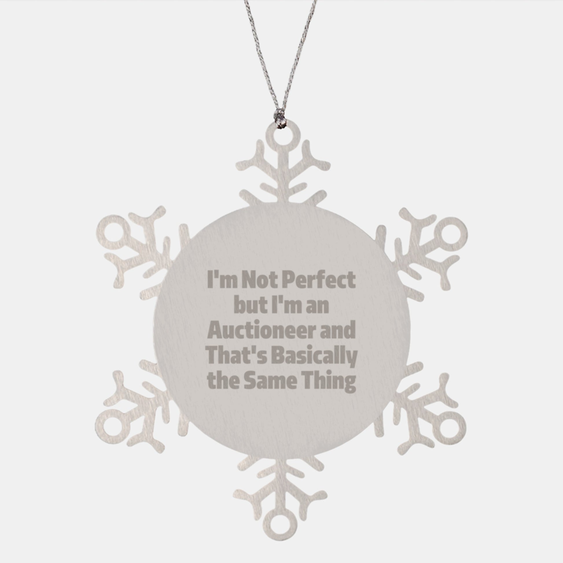 Auctioneer Snowflake Ornaments Funny Gifts from Friends to Family for Christmas Unique Auctioneer Items - Image 1