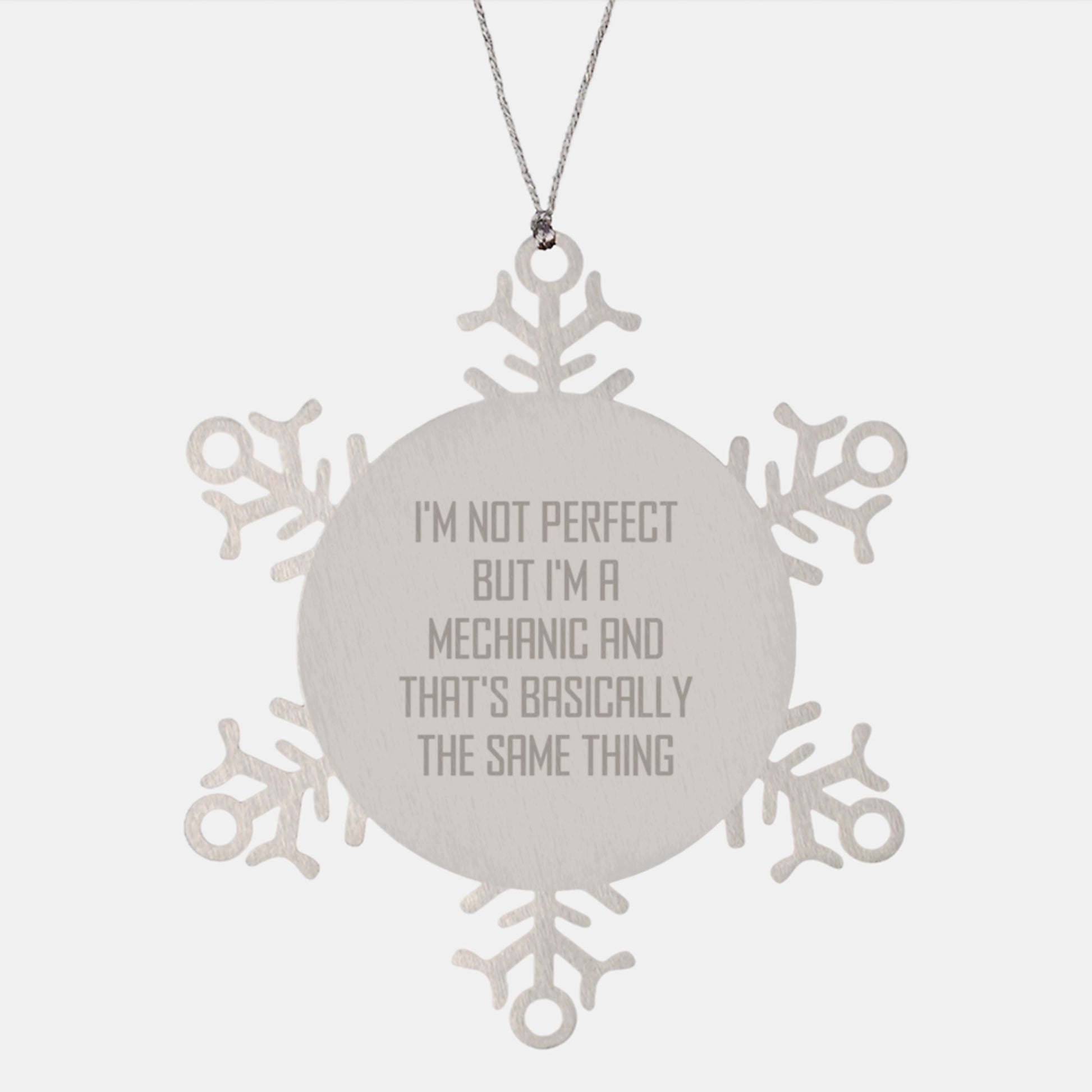 Funny Mechanic Gifts from Friends for Men - Unique Christmas Unique Ornament Snowflake Present Idea - Image 1