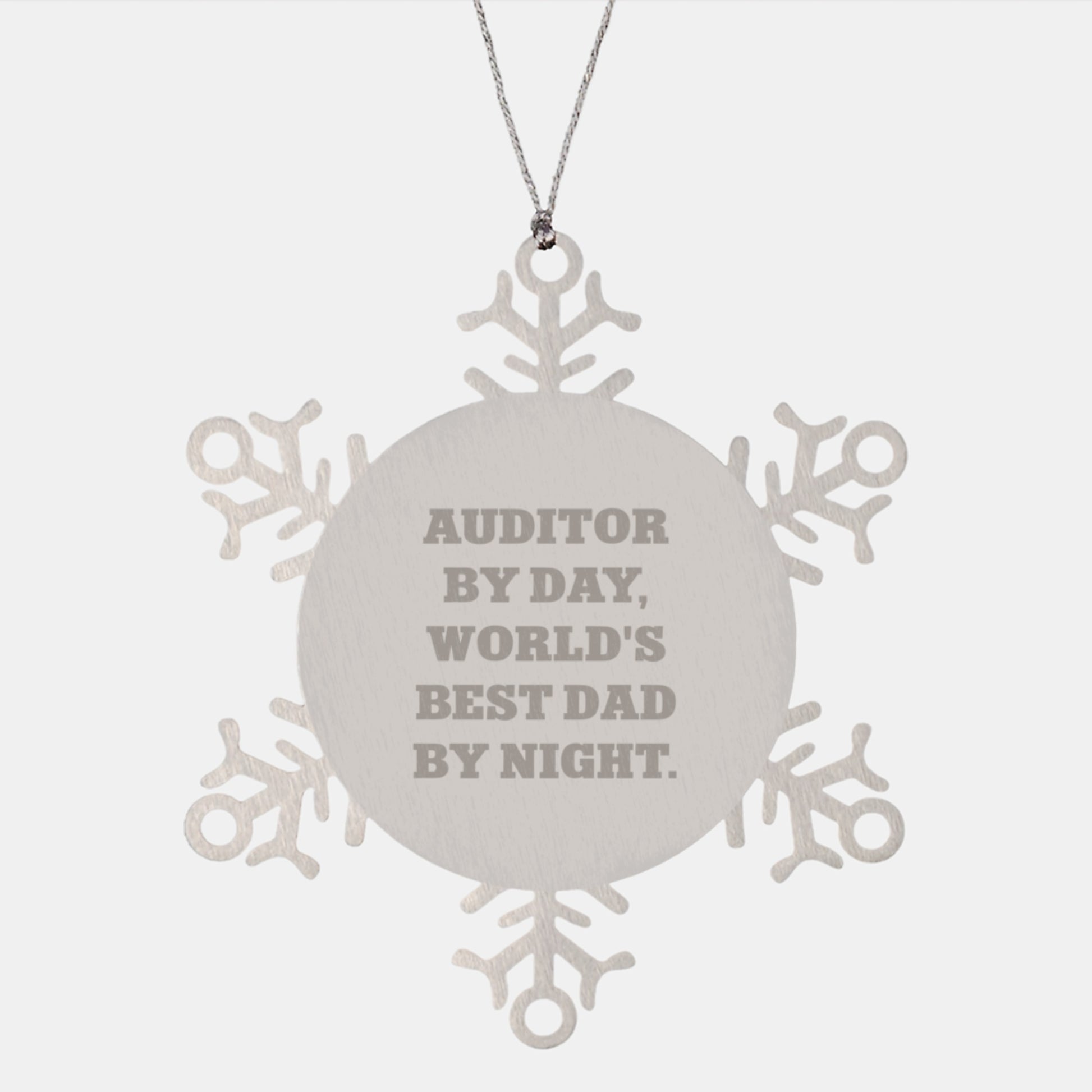 Auditor Gifts, Funny Snowflake Ornament, Christmas Unique Gifts for Men from Friends, Coworkers, Family - Image 1