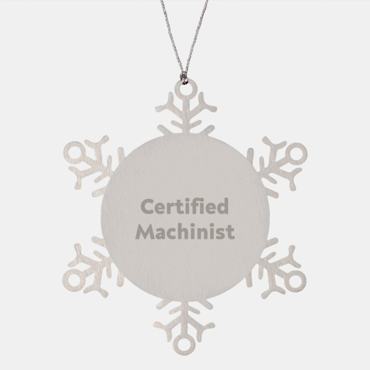 Funny Machinist Gifts from Men for Christmas Unique Machinist Snowflake Ornaments - Gift for Machinist Friends and Family - Image 1