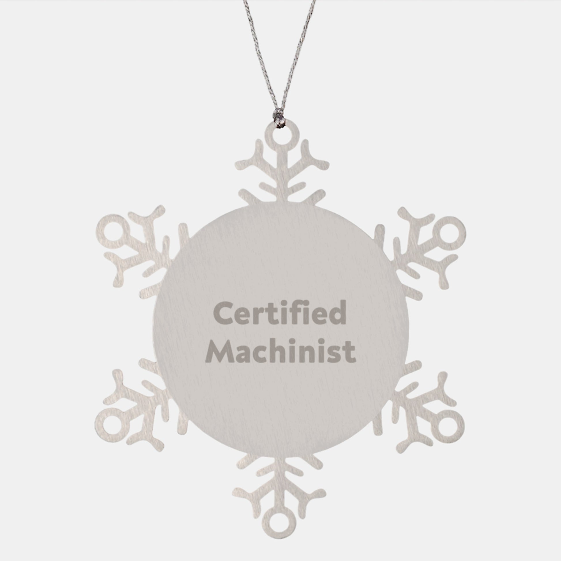 Funny Machinist Gifts from Men for Christmas Unique Machinist Snowflake Ornaments - Gift for Machinist Friends and Family - Image 1