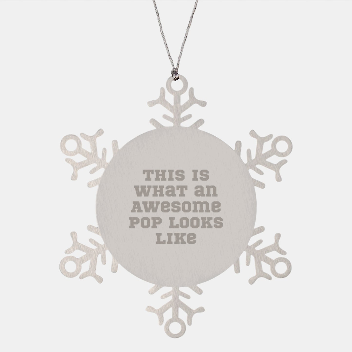 Funny Pop Snowflake Ornaments Gifts from Family and Friends for Men Women Kids Kidsroom Decorations - Image 1