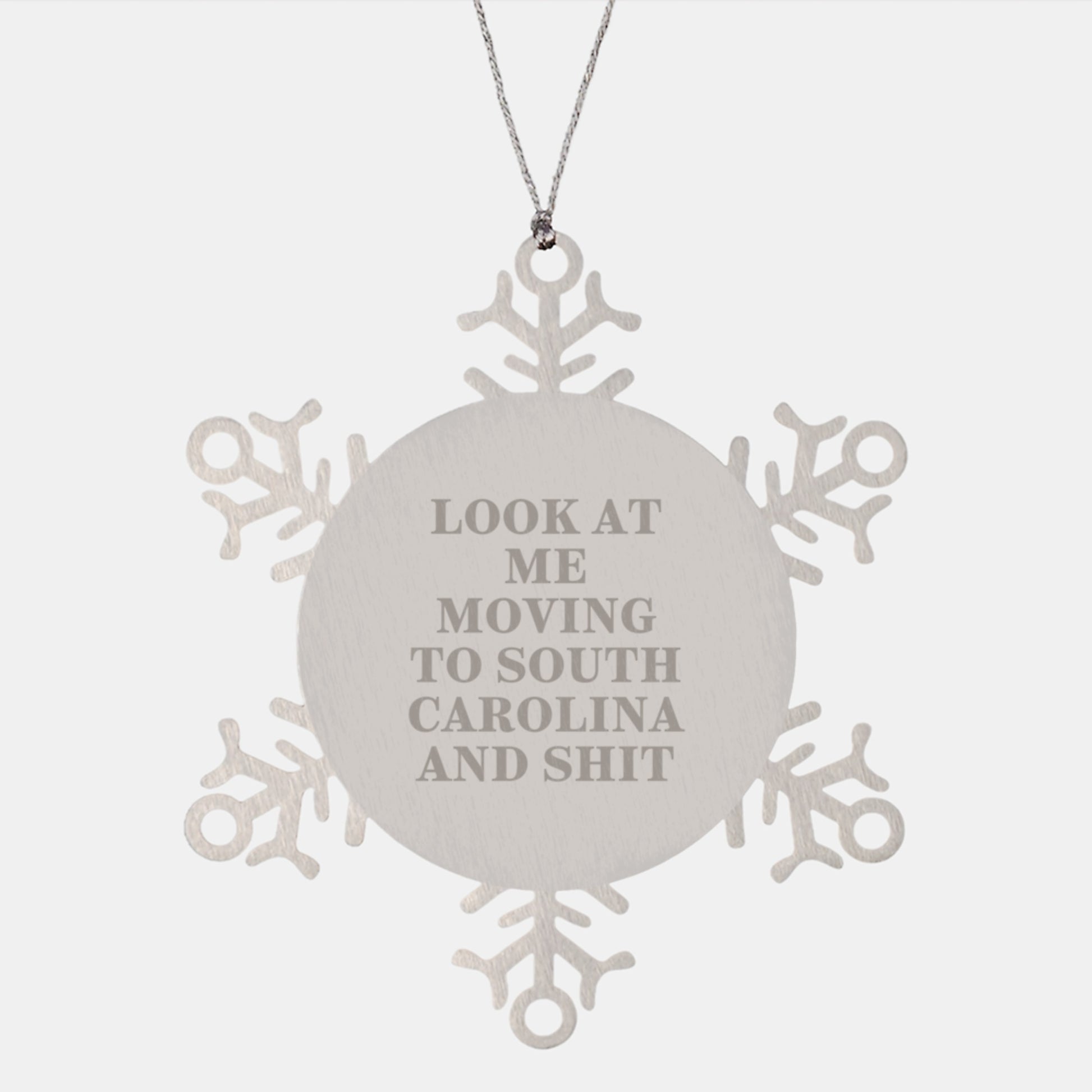 Snowflake Ornament, Funny South Carolina Gifts from Friends to Family, Unique Christmas Unique Gifts - Image 1