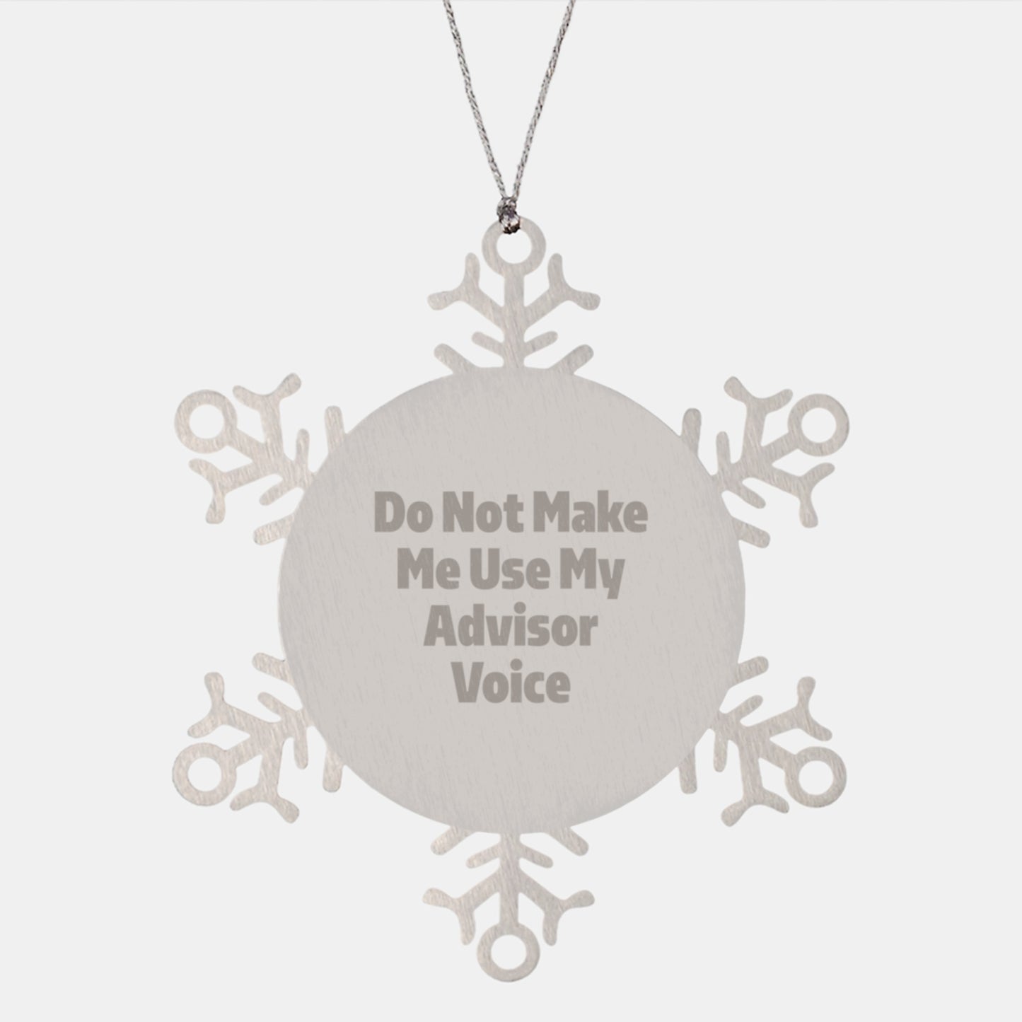 Funny Advisor Gifts from Men for Women Friends Christmas Unique Snowflake Ornament - Image 1