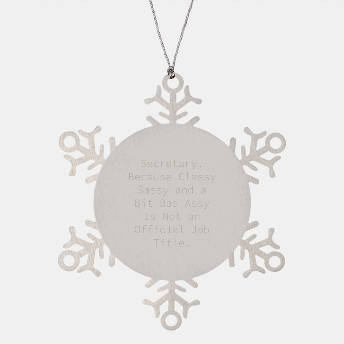 Funny Secretary Christmas Unique Gifts from Friends Snowflake Ornaments Unique for Secretary - Image 1