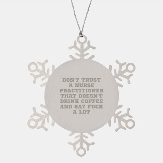 Funny Nurse Practitioner Gifts from Men to Women - Christmas Unique Ornaments for Nurse Practitioner Friends, Coworkers, Family - Image 1