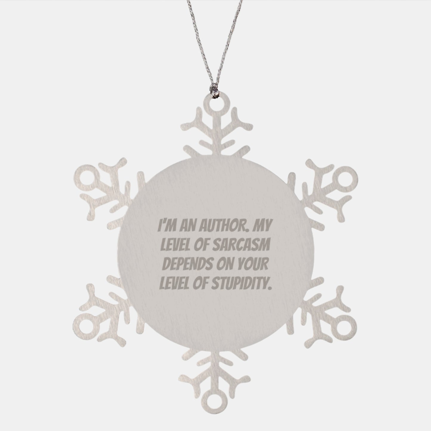 Funny Author Snowflake Ornament, Christmas Unique Gift for Men, Women, Friends, Coworkers, Family, from the Author Who Keeps it Real - Image 1