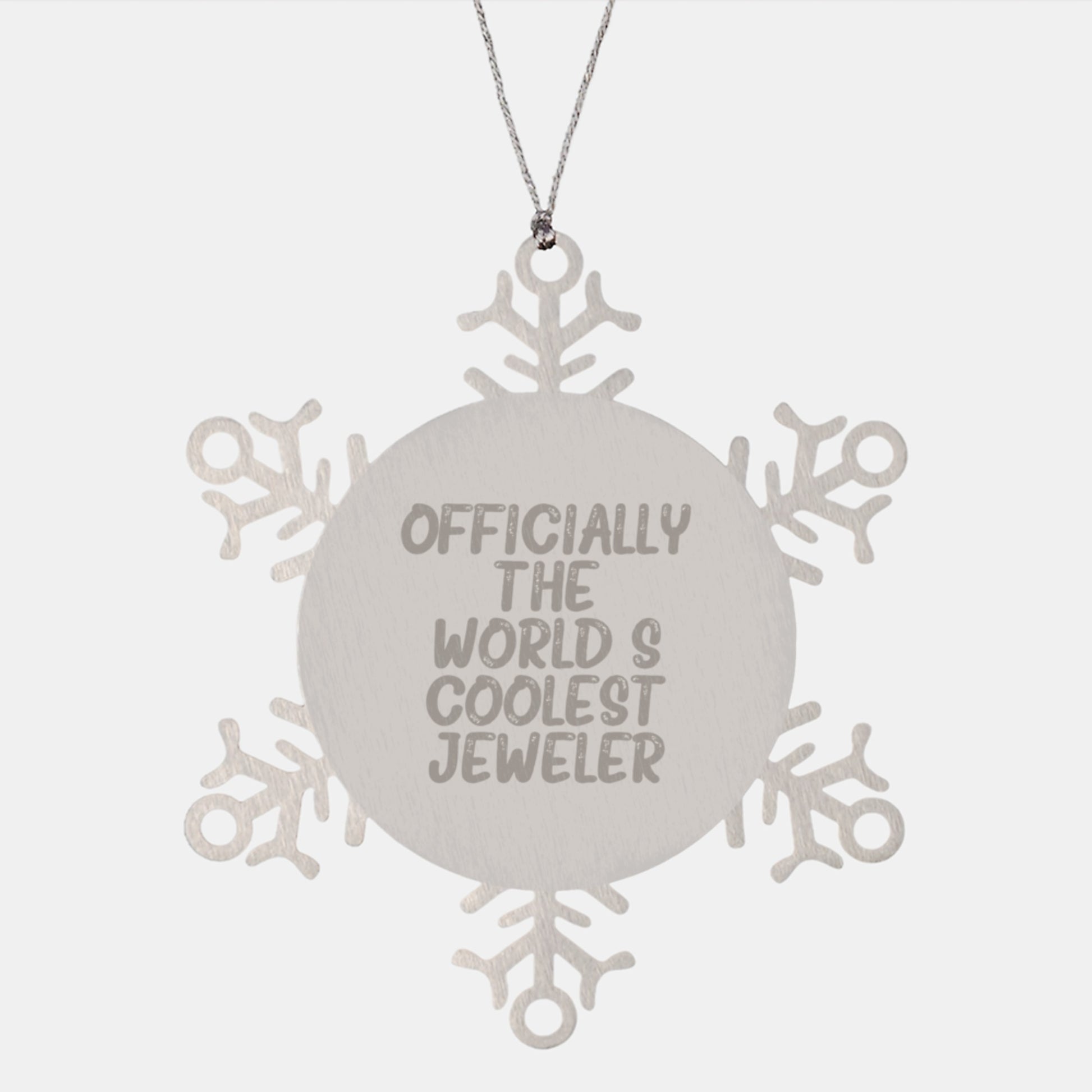 Unique Snowflake Ornament Gifts from Friends, Officially The World's Coolest Jeweler Christmas Unique Jeweler Gifts for Women Men - Image 1