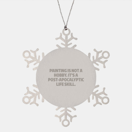 Funny Painting Gifts for Christmas, Snowflake Ornament Artistic Inspiration from Friends, Cute Snowflake Decorations for Painting Lovers - Image 1
