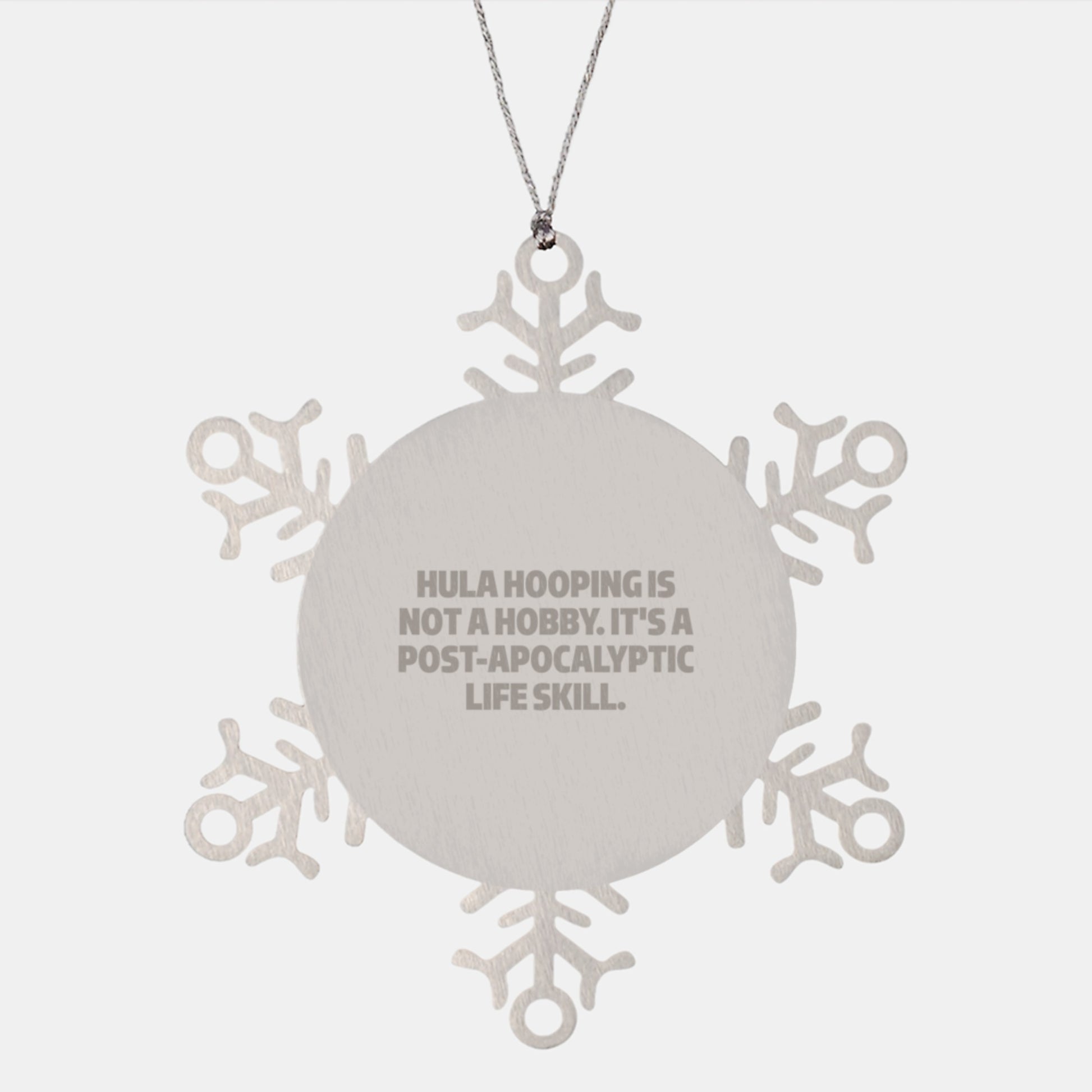 Hula Hooping Fun Snowflake Ornament Gifts from Friends and Family for Hula Hooping Enthusiasts This Christmas - Image 1