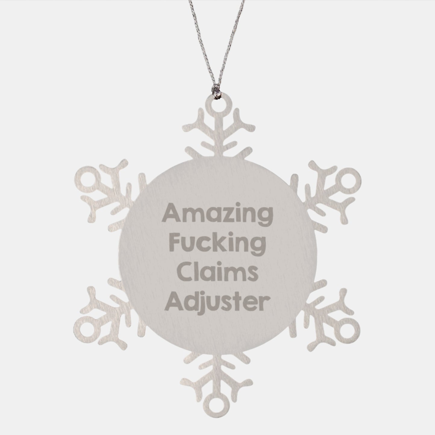 Fun Claims Adjuster Snowflake Ornament Gifts from Men for Friends on Christmas Unique Occasion - Image 1