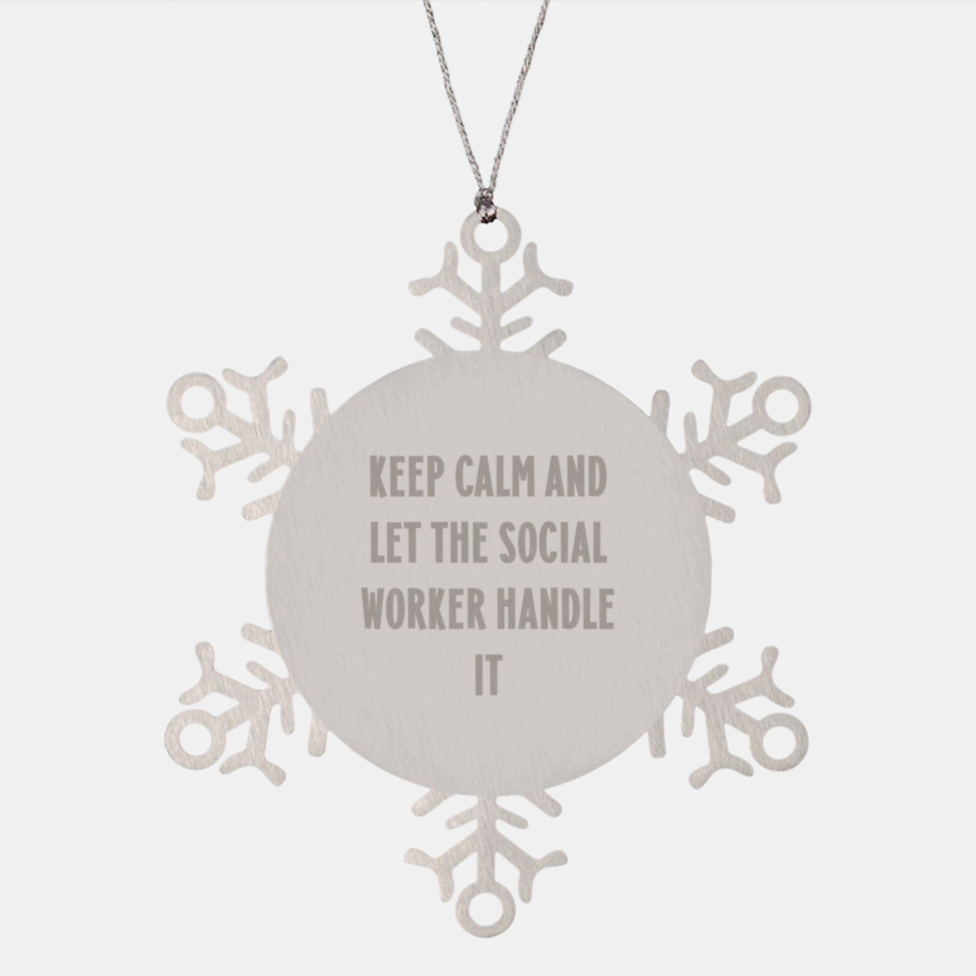 Funny Snowflake Ornament Gifts from Friends for Social Worker Christmas Unique Presents - Image 1
