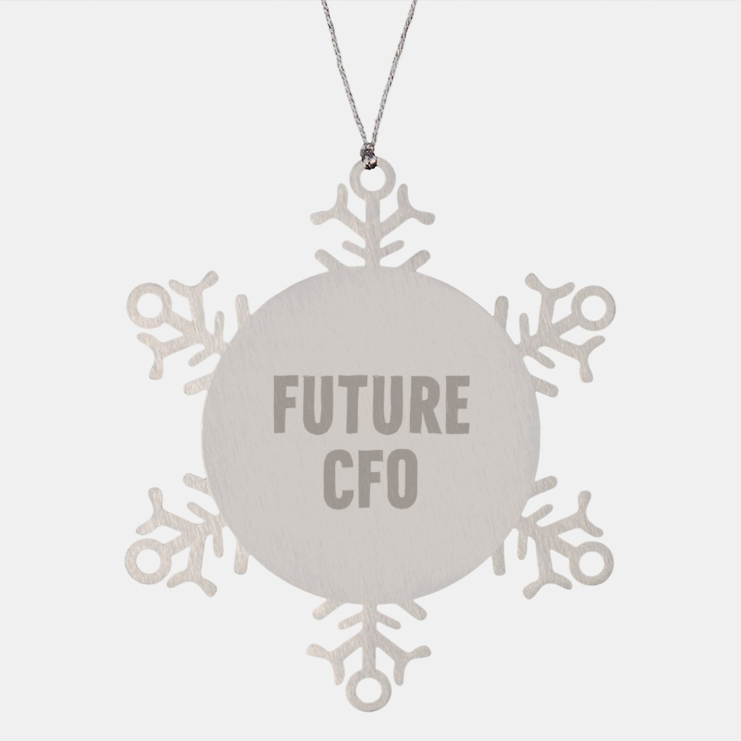 Funny CFO Gifts from Friends to Future CFOs, Christmas Unique Snowflake Ornaments for CFOs, CFO Quote Snowflake Decoration - Image 1