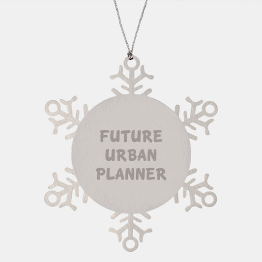 Urban Planner Snowflake Ornament, Funny Quote Gifts from Men to Future Urban Planner Friends, Unique Christmas Unique Gifts - Image 1