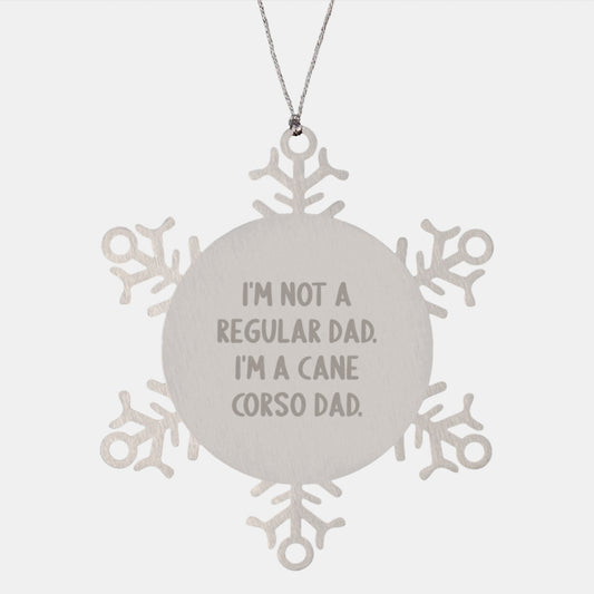 Cane Corso Dad's Funny Snowflake Ornament Gift for Men from Cane Corso Dog Lovers, Unique Christmas Unique Gifts - Image 1
