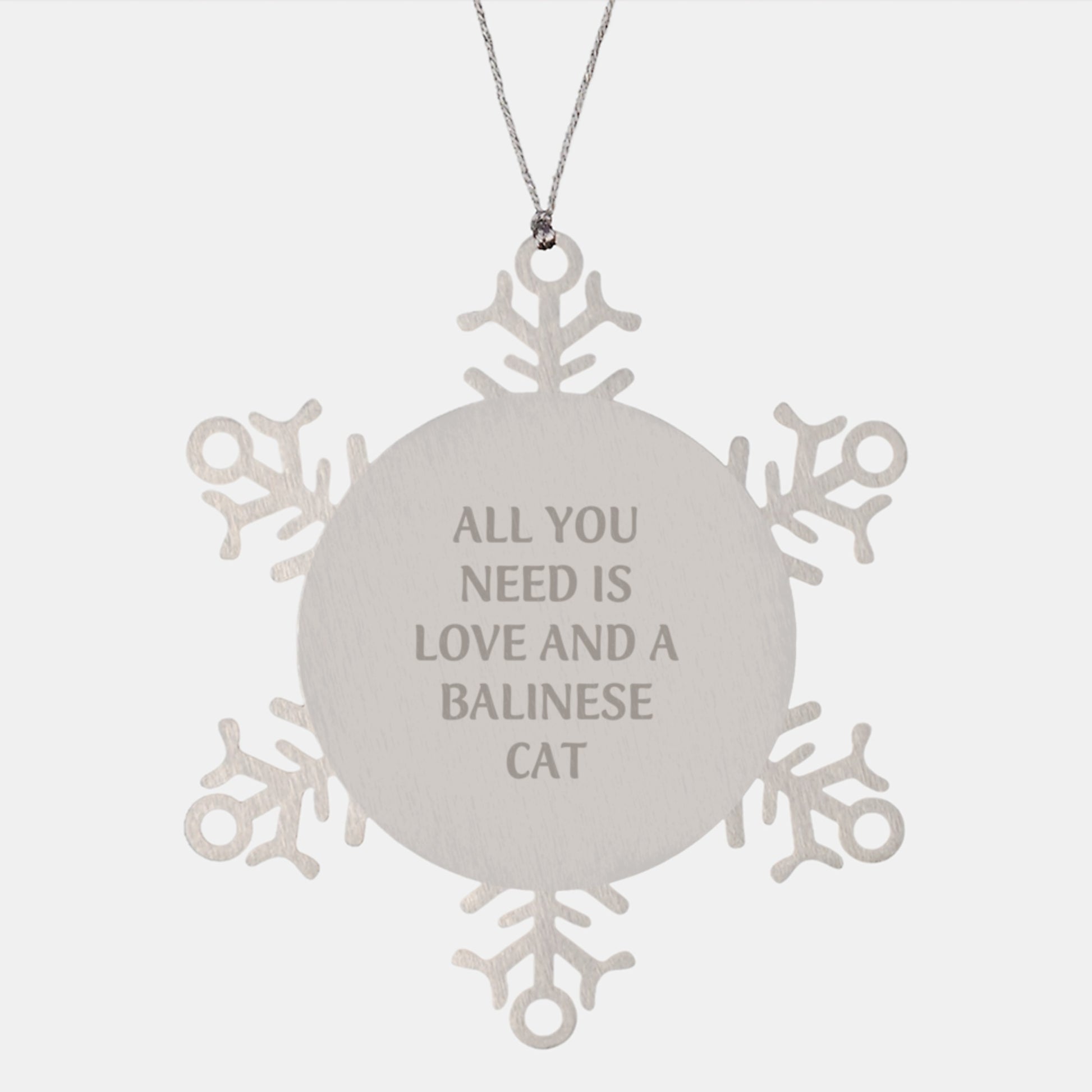 Balinese Cat Gifts from Men to Women for Christmas Unique Gifts - Snowflake Ornament - Image 1