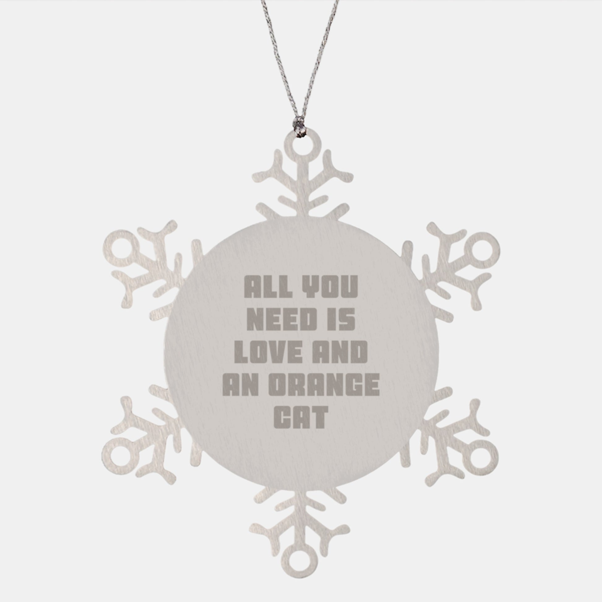 Unique Orange Cat Snowflake Ornament Gifts from Friends for Orange Cat Lovers Christmas Unique Gifts - Image 1