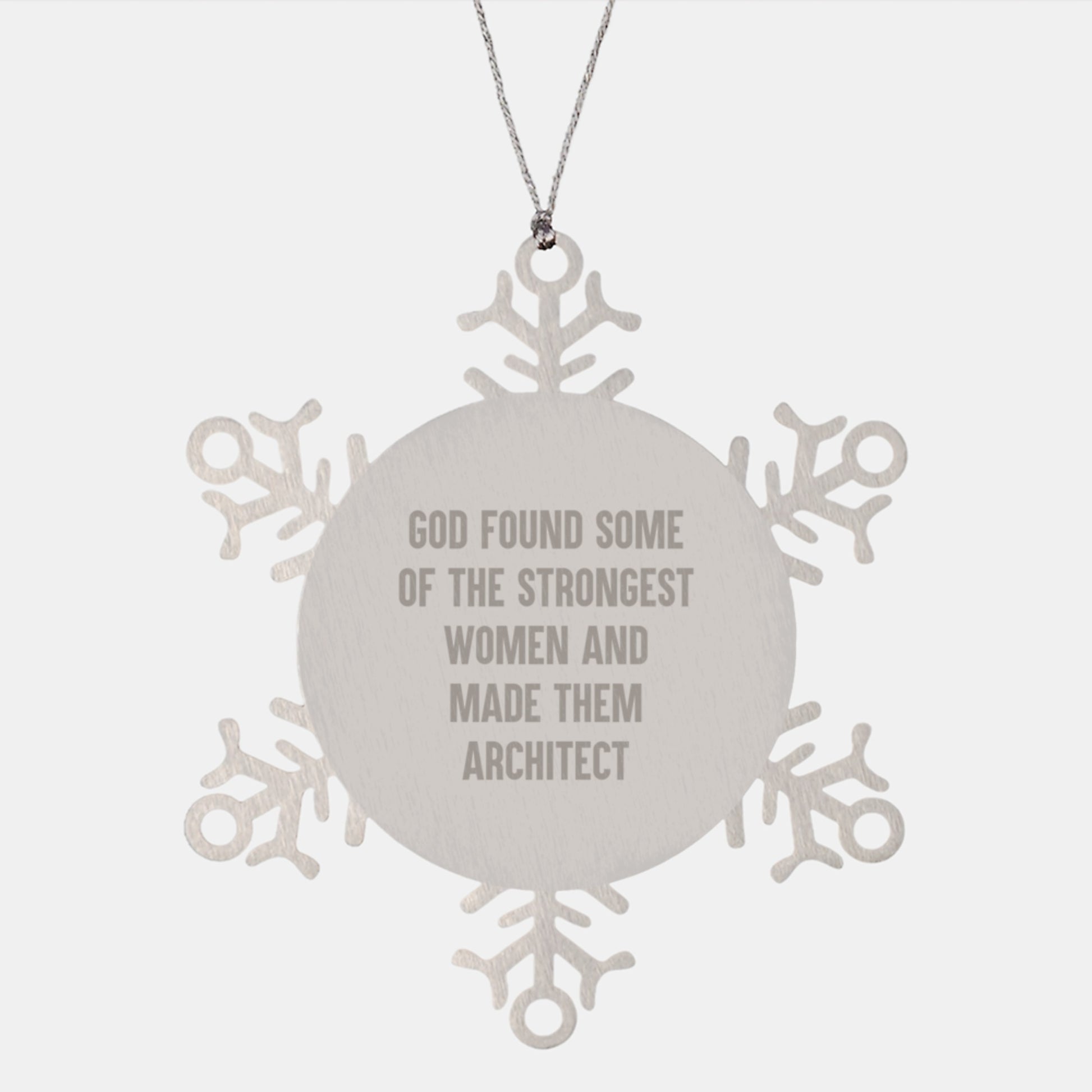Funny Inspirational Architect Snowflake Ornament Gifts from Friends for Women on Christmas - Image 1