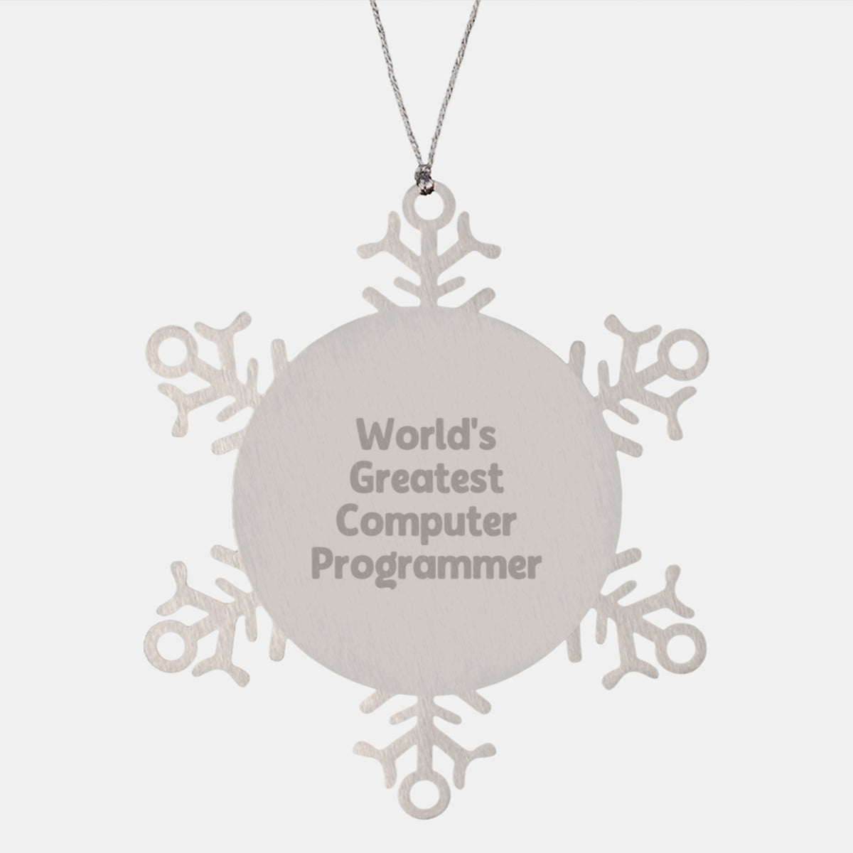 Funny Computer Programmer Gifts - Snowflake Ornament for Men, Women, Coworkers, Friends, Family - Inspirational Quote - Christmas Unique Gifts from Friends, Family, Men, Women - Image 1
