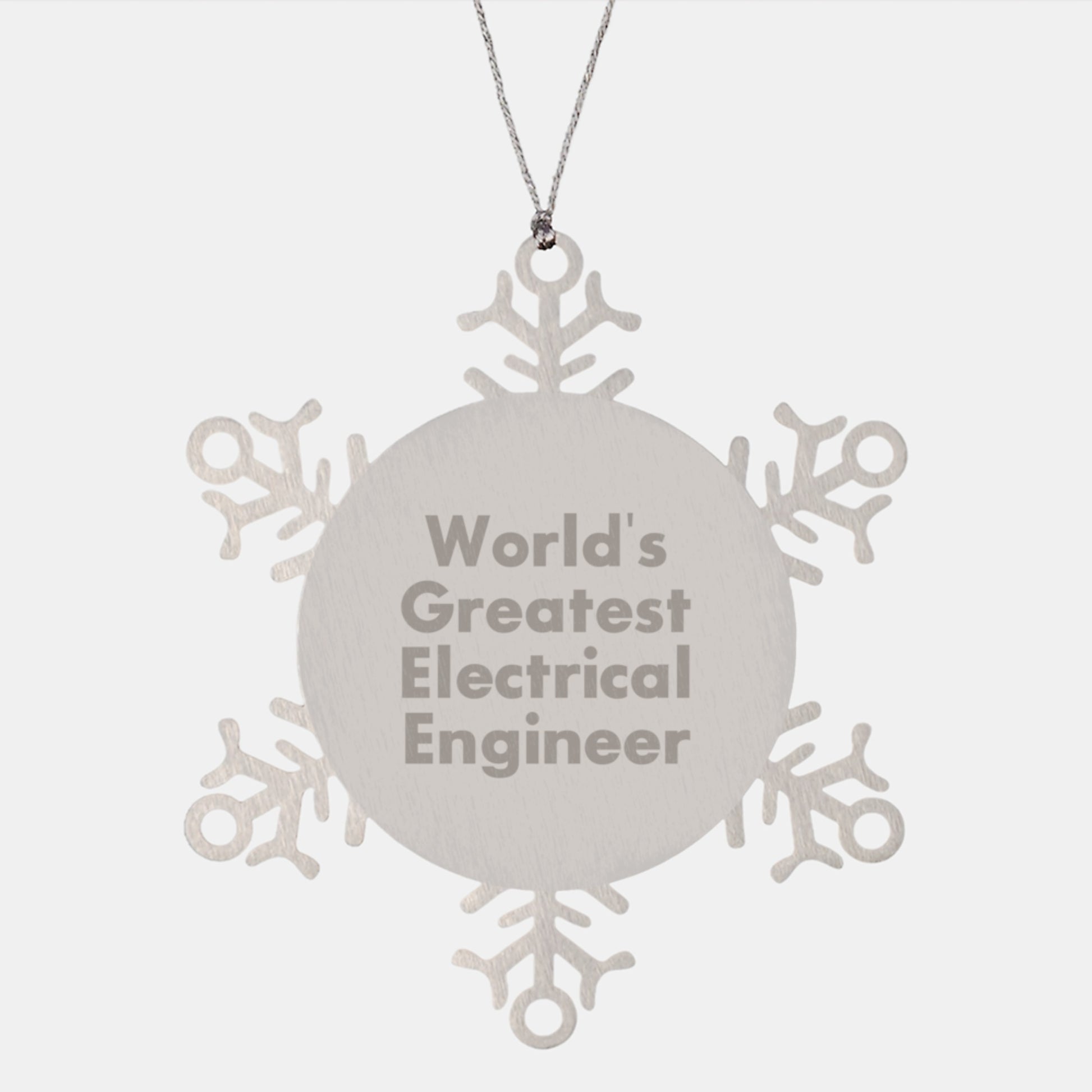 Funny Quote Electrical Engineer Snowflake Ornament Gifts from Friends to Men, Perfect Unique Christmas Unique Gifts for Electrical Engineers - Image 1