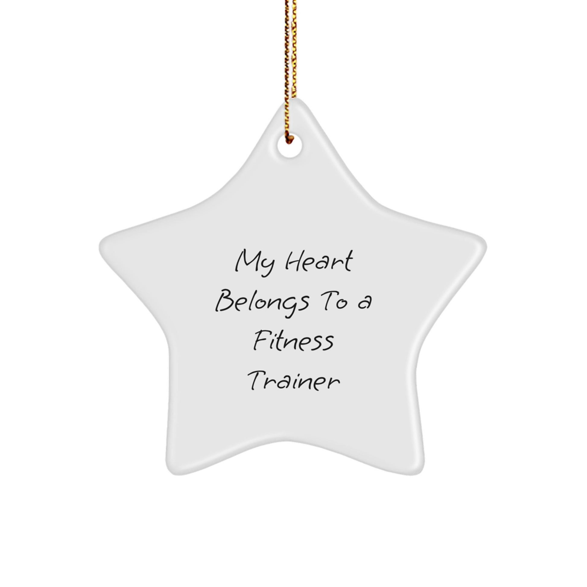 Fitness Trainer Inspired Star Ornament, Funny Quote Gifts for Men, Gifts from Family for Fitness Trainers, Christmas Unique Gifts - Image 1