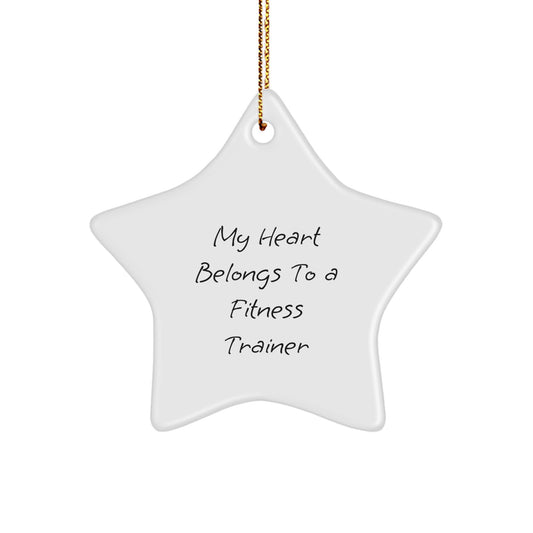 Fitness Trainer Inspired Star Ornament, Funny Quote Gifts for Men, Gifts from Family for Fitness Trainers, Christmas Unique Gifts - Image 1