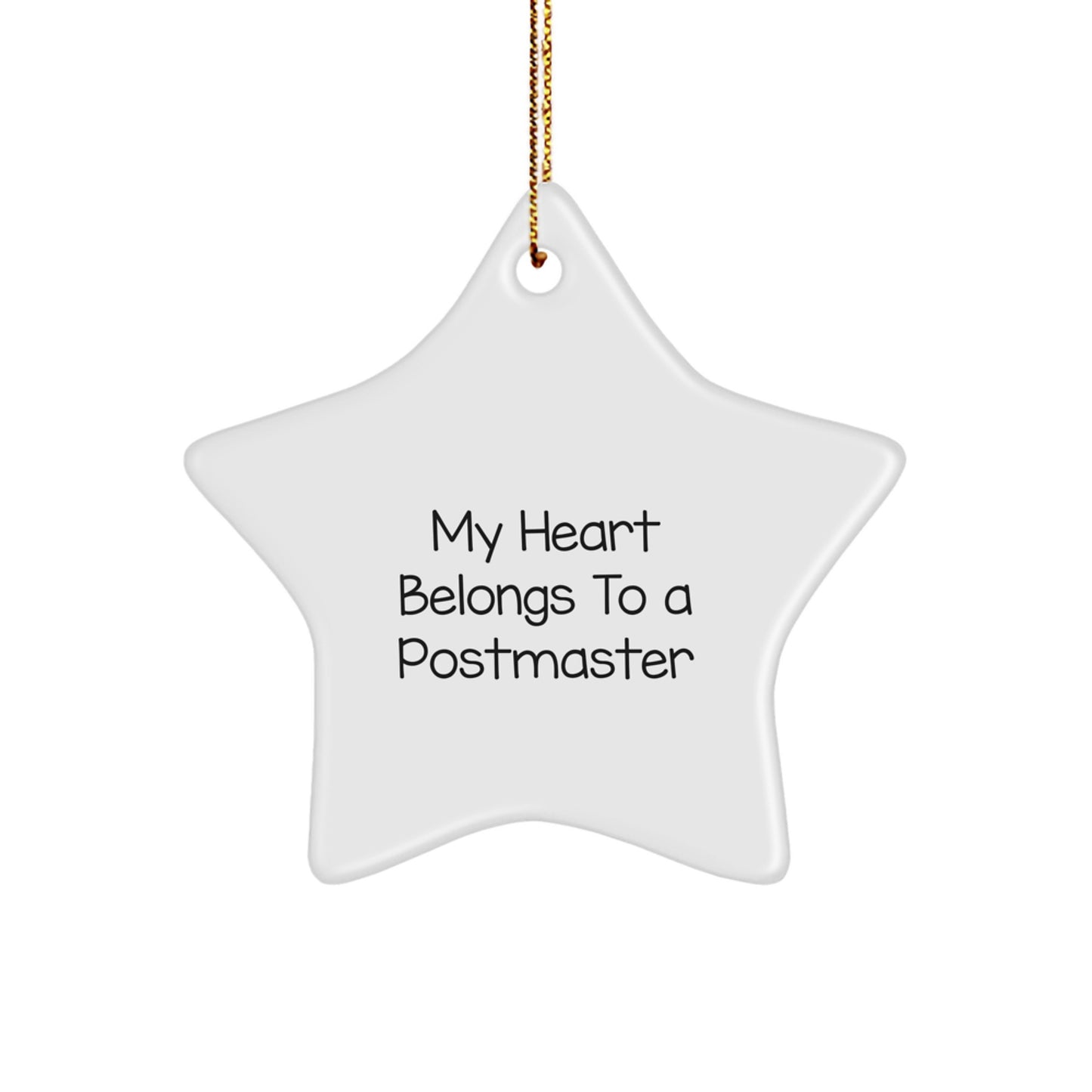 Funny Postmaster Star Ornament Gifts from Friends and Family for Postmasters - Image 1