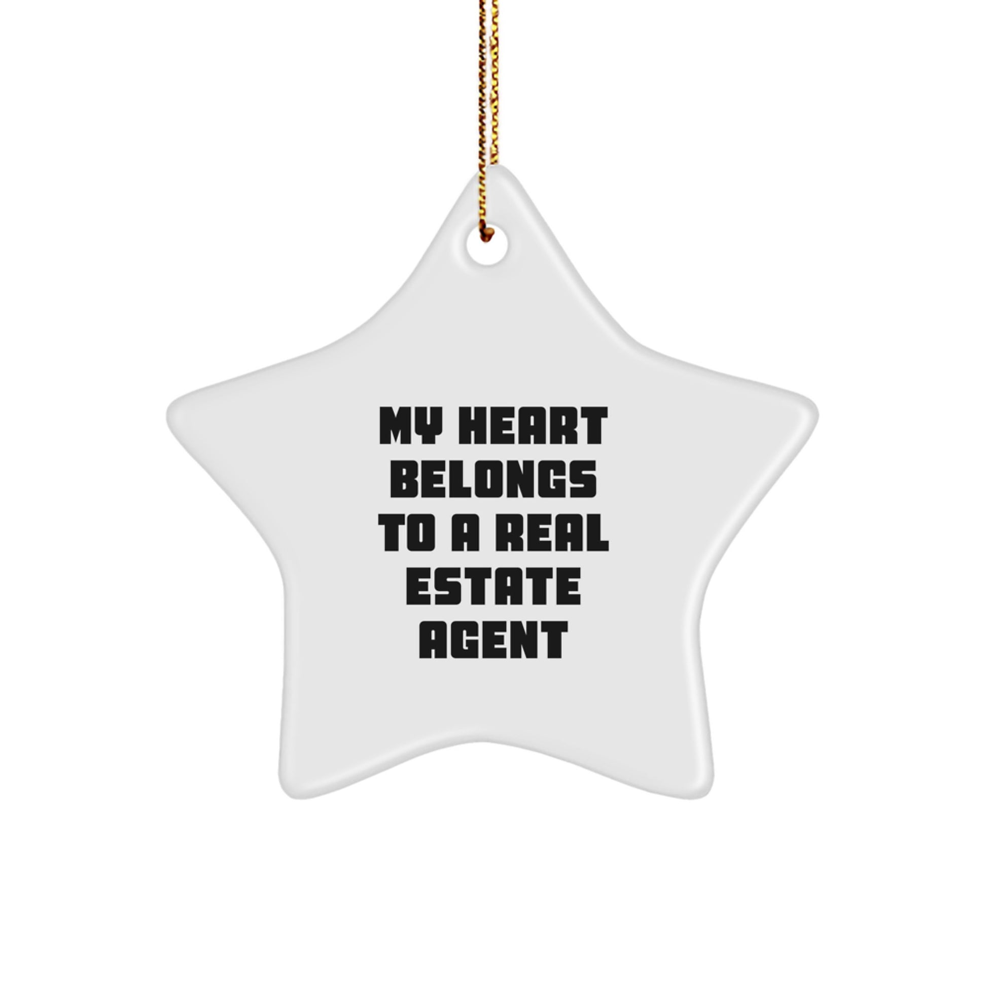 Funny Real Estate Agent Gifts from Friends, Inspirational Star Ornament for Real Estate Agent Men, Christmas Unique Gifts for Him - Image 1