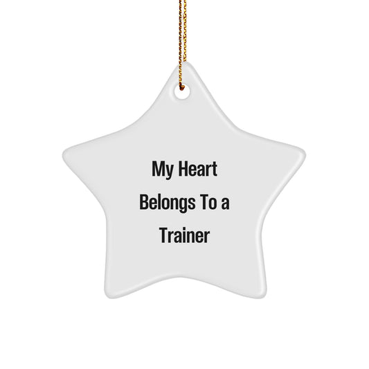 Funny Trainer Star Ornament Gifts from Friends, Christmas Unique Trainer Decorations, Trainer Lover Quote Star Shaped Gift - Image 1