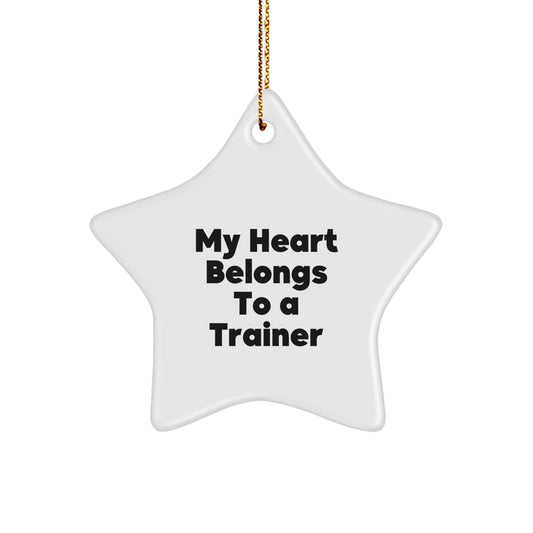 Funny Trainer Quotes Star Ornament Gifts from Men to Friends for Christmas Unique Trainer Decor - Image 1