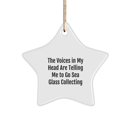 Funny Sea Glass Collecting Star Ornament Gifts from Friends for Sea Glass Collecting Lovers, Christmas Unique Gifts for Women, Men, Family, or Coworkers - Image 1