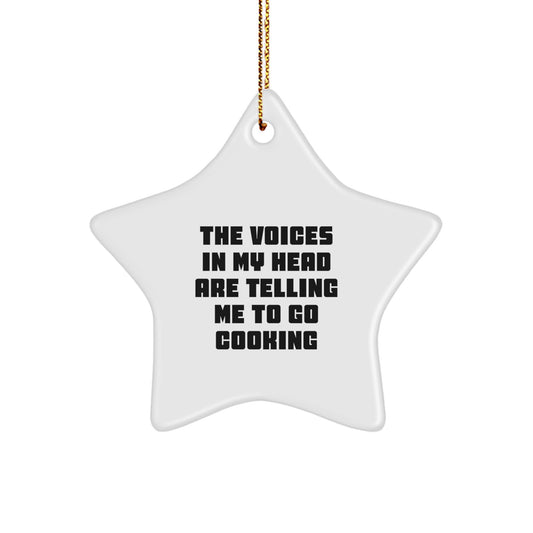 Funny Cooking Star Ornament Gifts for Cooking Lovers, Unique Christmas Unique Gift Ideas from Friends, Funny Kitchen Decorations for Men, Women, and Family - Image 1