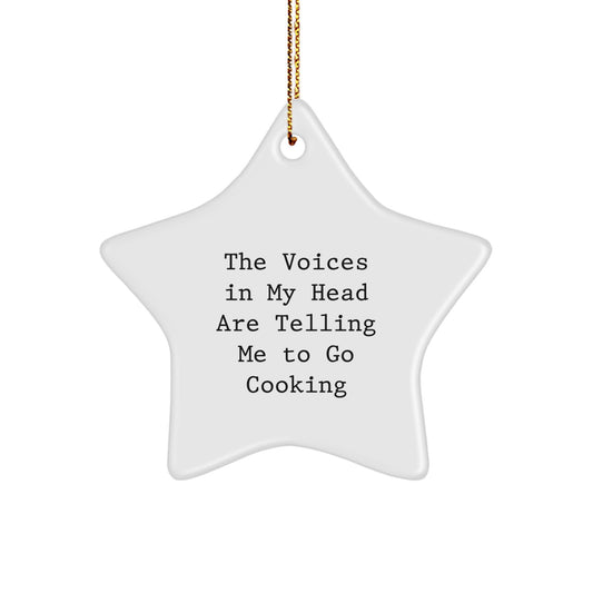 Funny Cooking Star Ornament for Friends, Gifts from Friends for Cooking Enthusiasts, A Christmas Unique Gift - Image 1