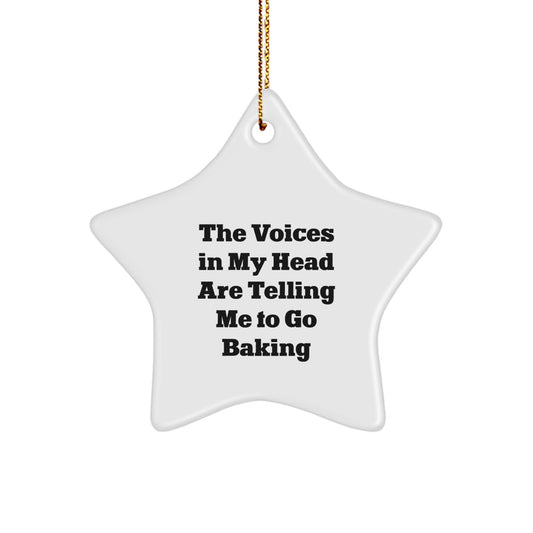 Funny Baking Themed Star Ornament Gifts from Friends for Baking Lovers Christmas Unique Decorations - Image 1