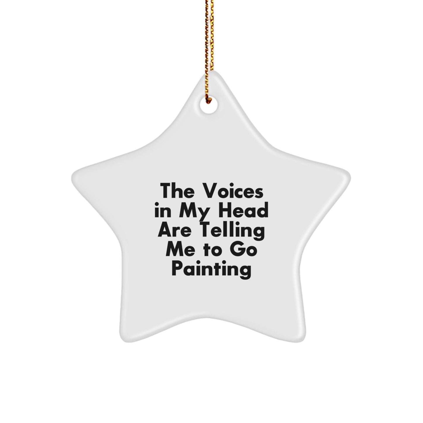 Funny Painting Star Ornament Gift for Painting Enthusiasts, Gifts from Friends to Men and Women, Christmas Unique Ornaments - Image 1