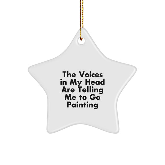 Funny Painting Star Ornament Gift for Painting Enthusiasts, Gifts from Friends to Men and Women, Christmas Unique Ornaments - Image 1