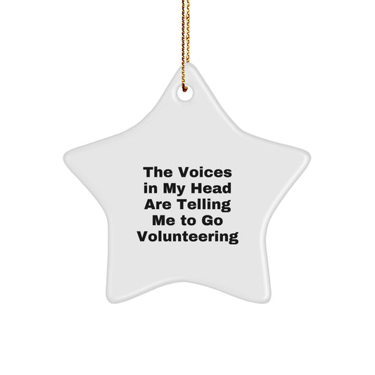 Funny Volunteering Gifts from Friends - Star Ornament, Inspirational Quote for Christmas - Image 1