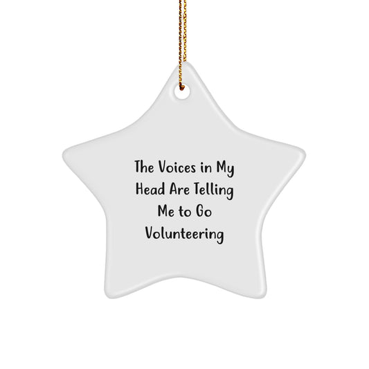 Funny Volunteering Star Ornament Gifts from Friends, Men, Women, Coworkers for Christmas Unique Gifts - Image 1