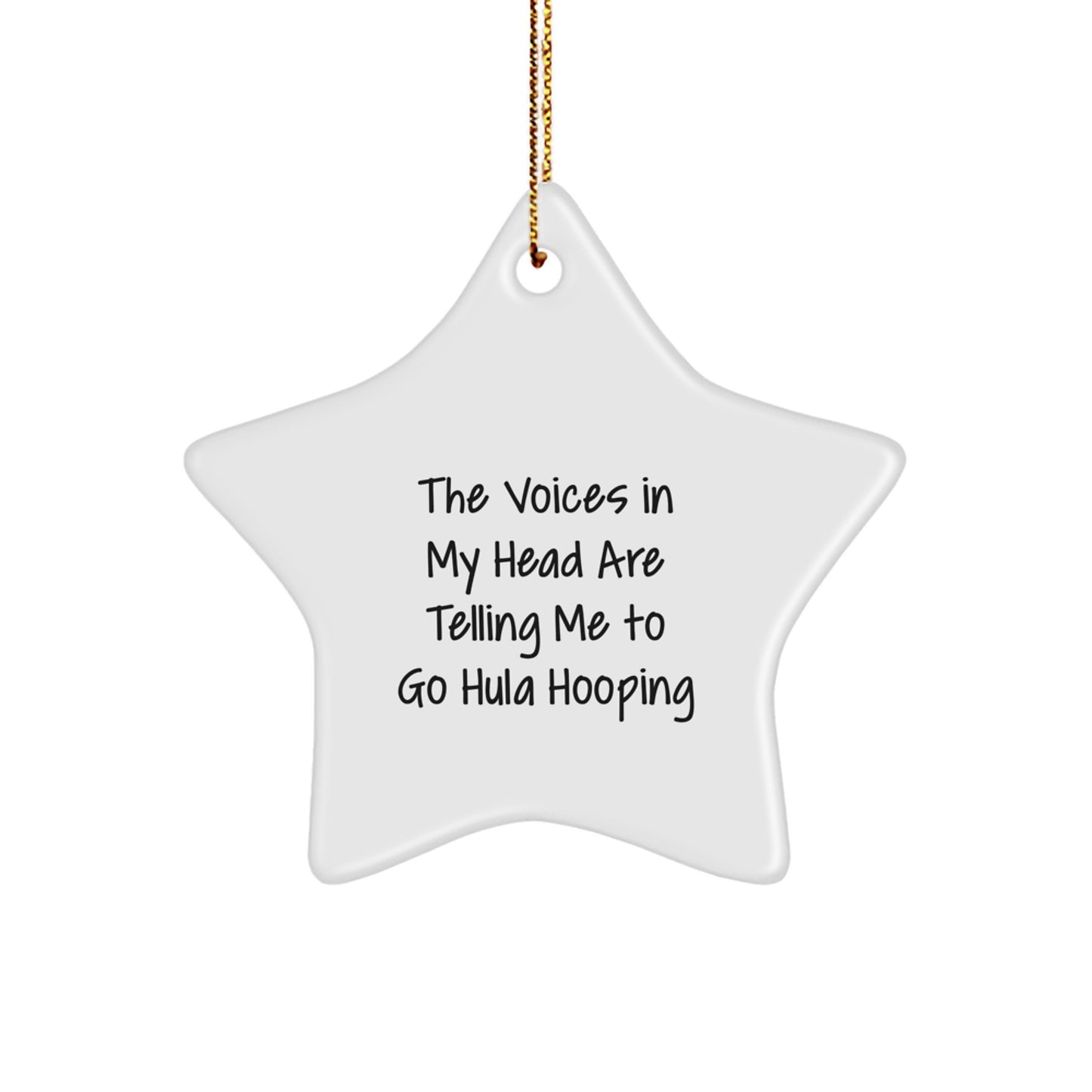 Funny Hula Hooping Gifts for Women from Friends - Christmas Unique Star Ornament, Inspirational Hula Hooping Quotes - Image 1